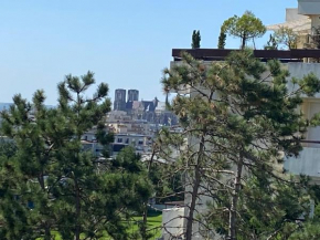 Le Mun-T2, 60m2, balcons, parking, wifi, linge, produits, face à la gerdarmerie, vue cathedrale